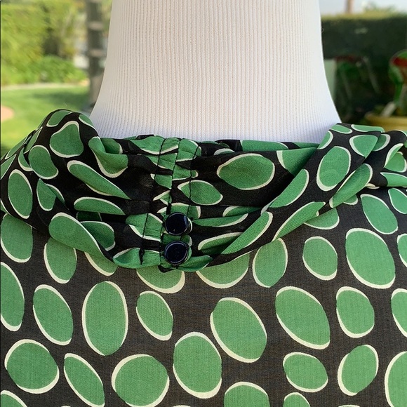 VTG 00s Anthro Odille Silk Abstract Spot blouse - Picture 3 of 11